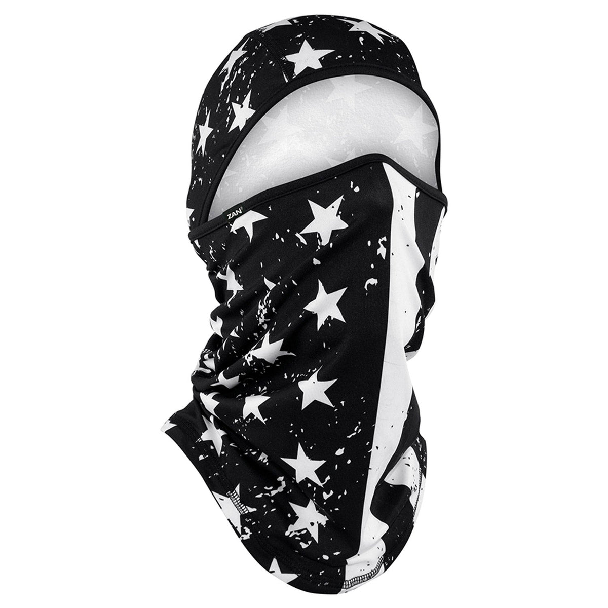 ZAN Headgear Convertible Balaclava Sportflex® UPF50+_Black/White Flag Gaiters & Masks Zan Headgear Flag OS