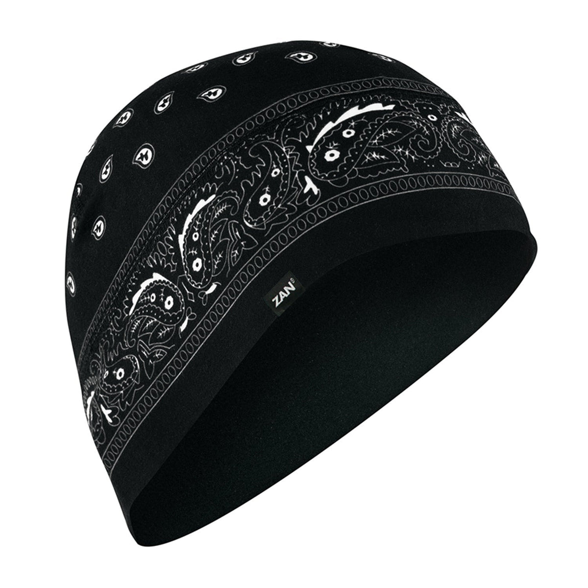 ZAN Headgear Sportflex UPF50+ Fleece-Lined Helmet Liner/Beanie Hard Hats & Accessories Zan Headgear Black Paisley OS