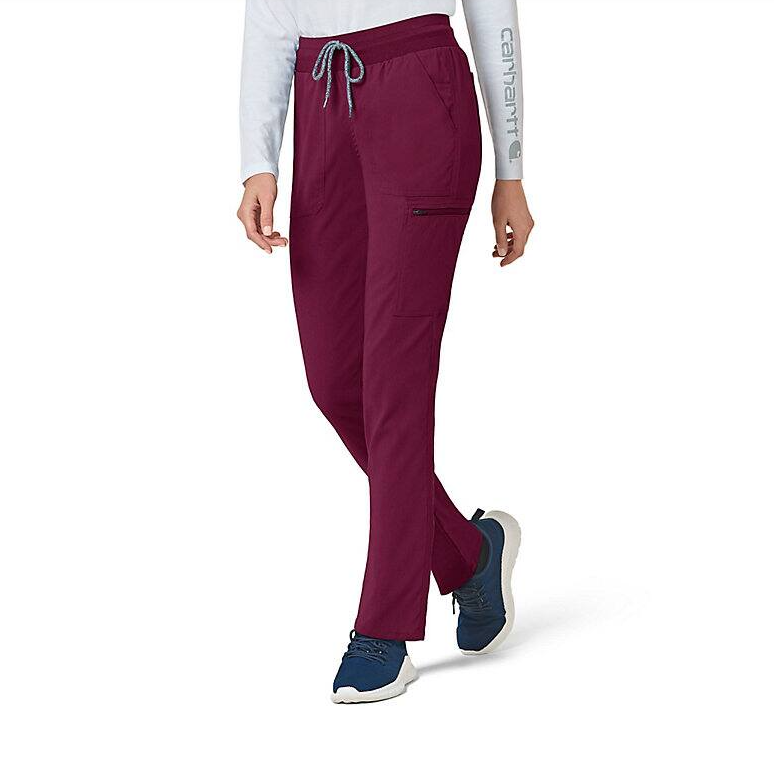 Carhartt Women&#39;s Rugged Flex® Slim Leg Scrub Pant_Wine - Work World - Workwear, Work Boots, Safety Gear