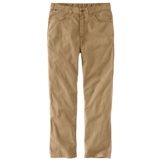 Carhartt Men's Flame Resistant Rugged Flex® Relaxed Fit Canvas Pant Pants Carhartt Dark Khaki 30 30 Inseam