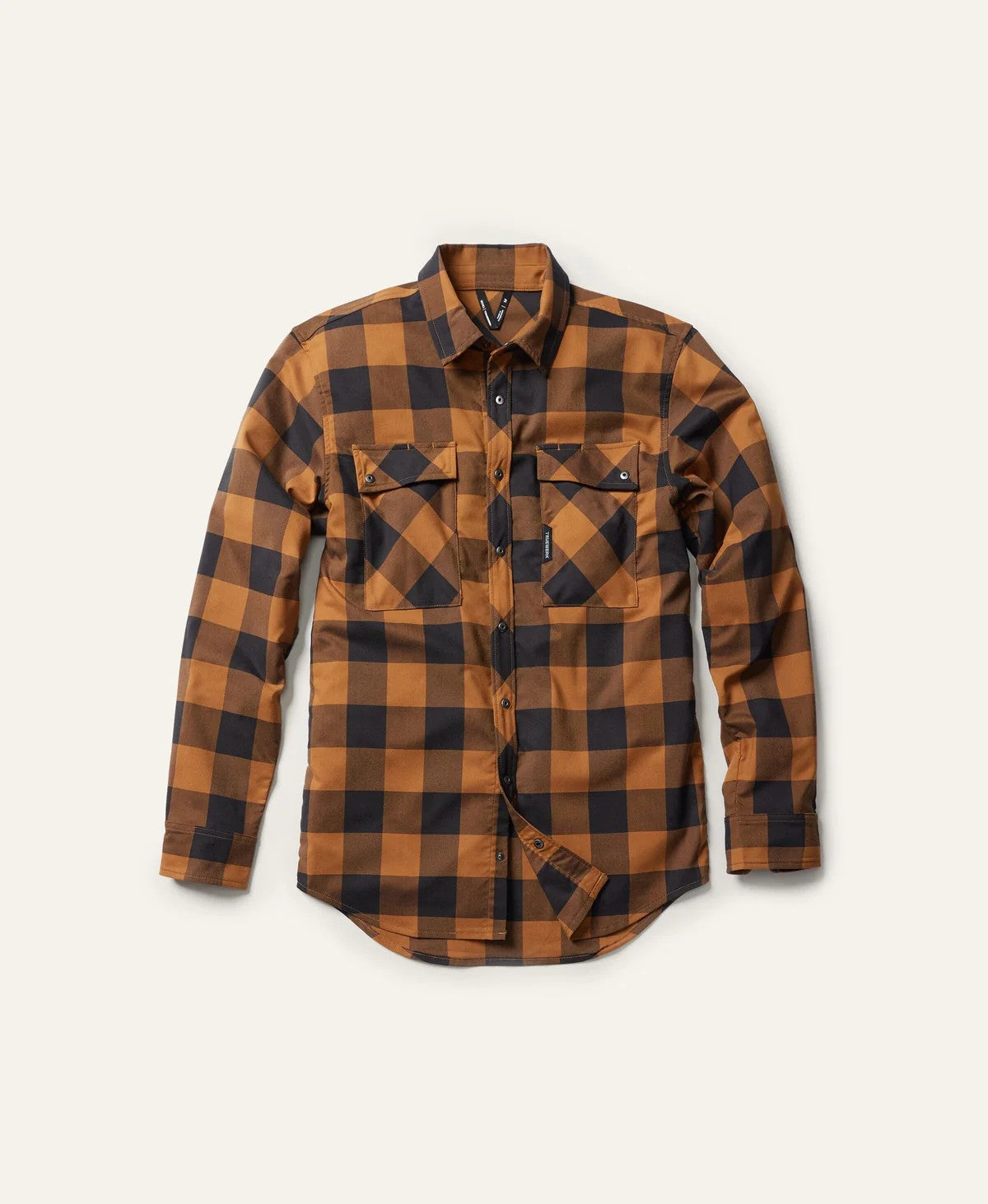 TRUEWERK Men's Tech Flannel DWR Snap-Front Long Sleeve Work Shirt Work Shirts TRUEWERK Sand Check 2XL Reg