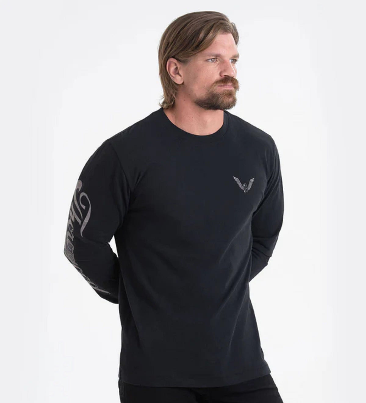 Thorogood Men's Wheel Script Logo Long Sleeve T-Shirt Long Sleeve T-Shirts Thorogood Black 2XL Reg