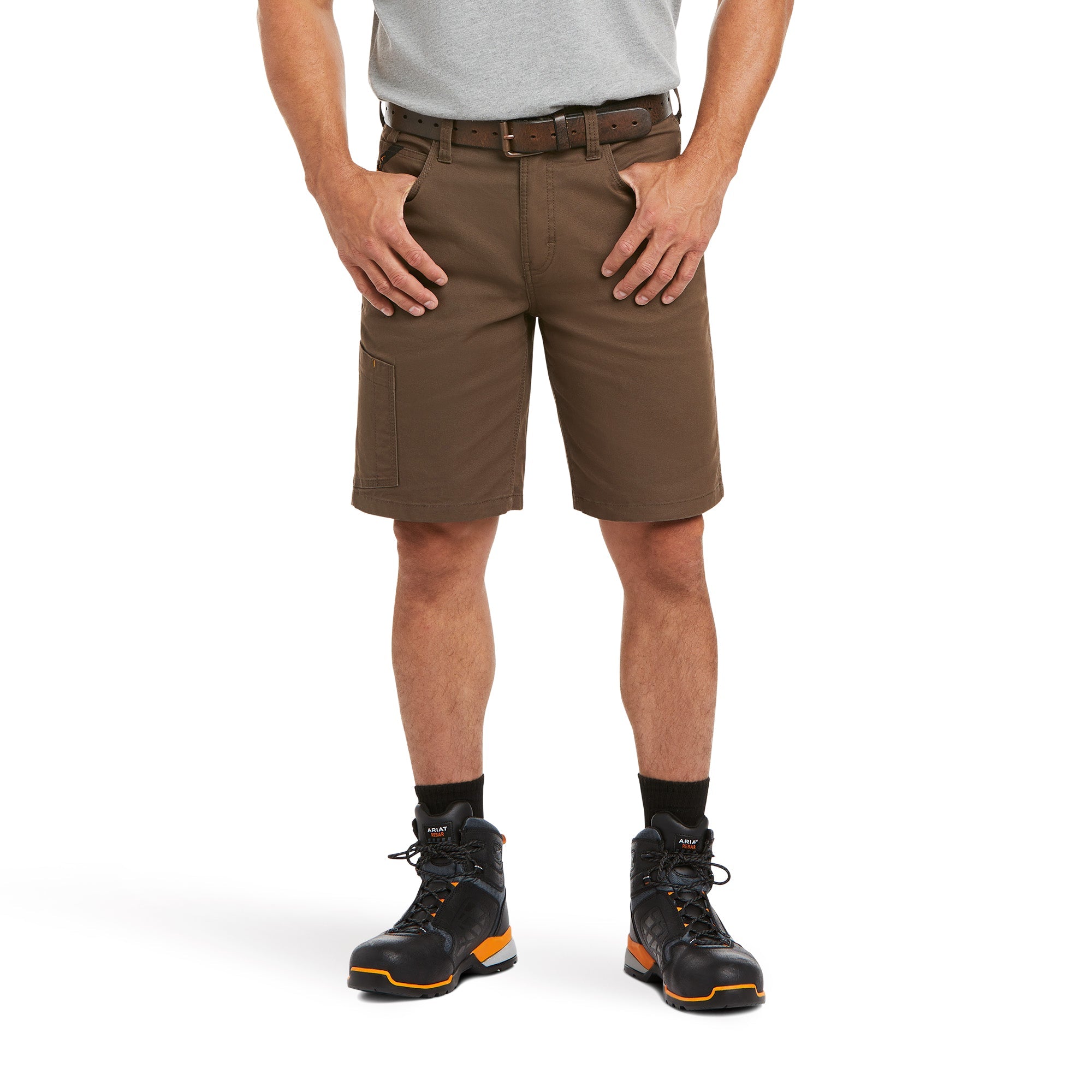 Ariat Men's Rebar DuraStretch Made Tough 10" Shorts_Wren - Work World - Workwear, Work Boots, Safety Gear
