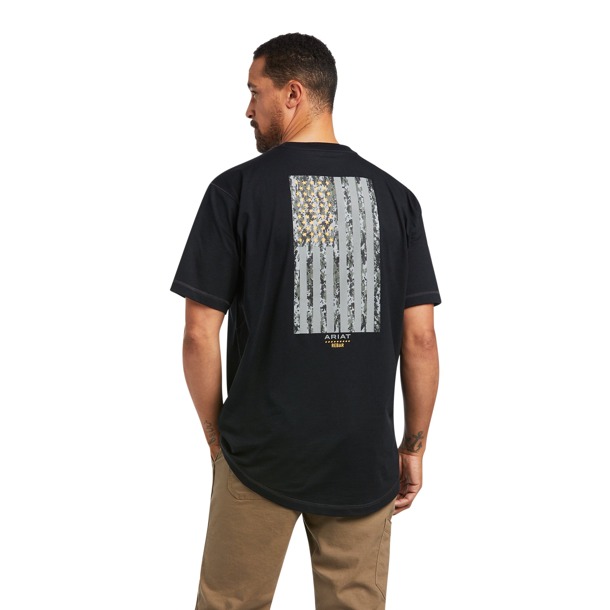 Ariat Men's Rebar Workman Reflective Flag T-Shirt - Work World - Workwear, Work Boots, Safety Gear