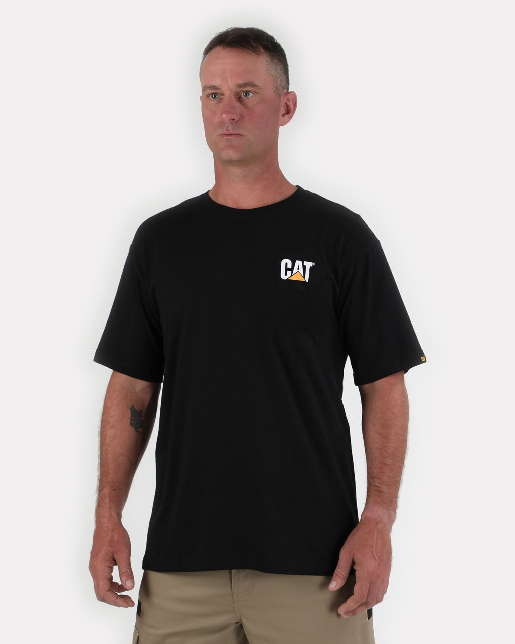CAT Men's Trademark T-Shirt - Work World - Workwear, Work Boots, Safety Gear