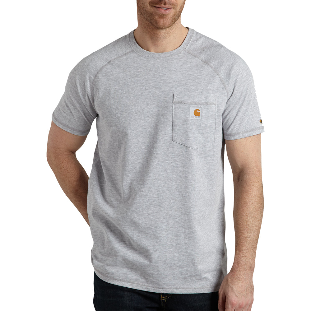 Carhartt Men's Force® Delmont Short Sleeve T-Shirt_Heather Grey T-Shirts Carhartt