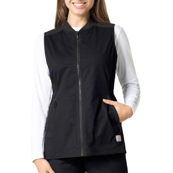 Carhartt Women&#39;s Rugged Flex® Zip-Front Utility Scrub Vest - Work World - Workwear, Work Boots, Safety Gear