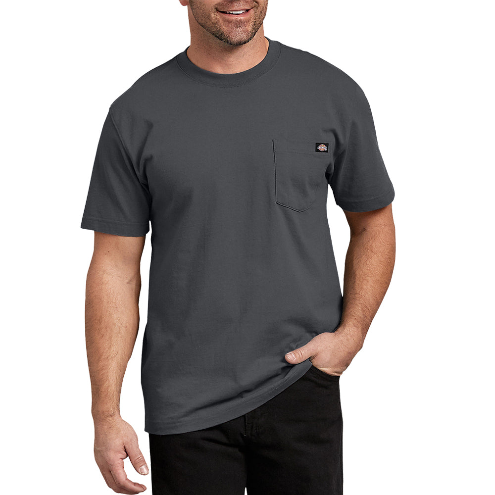 Dickies Men&#39;s Heavyweight Short Sleeve T-Shirt_Charcoal - Work World - Workwear, Work Boots, Safety Gear