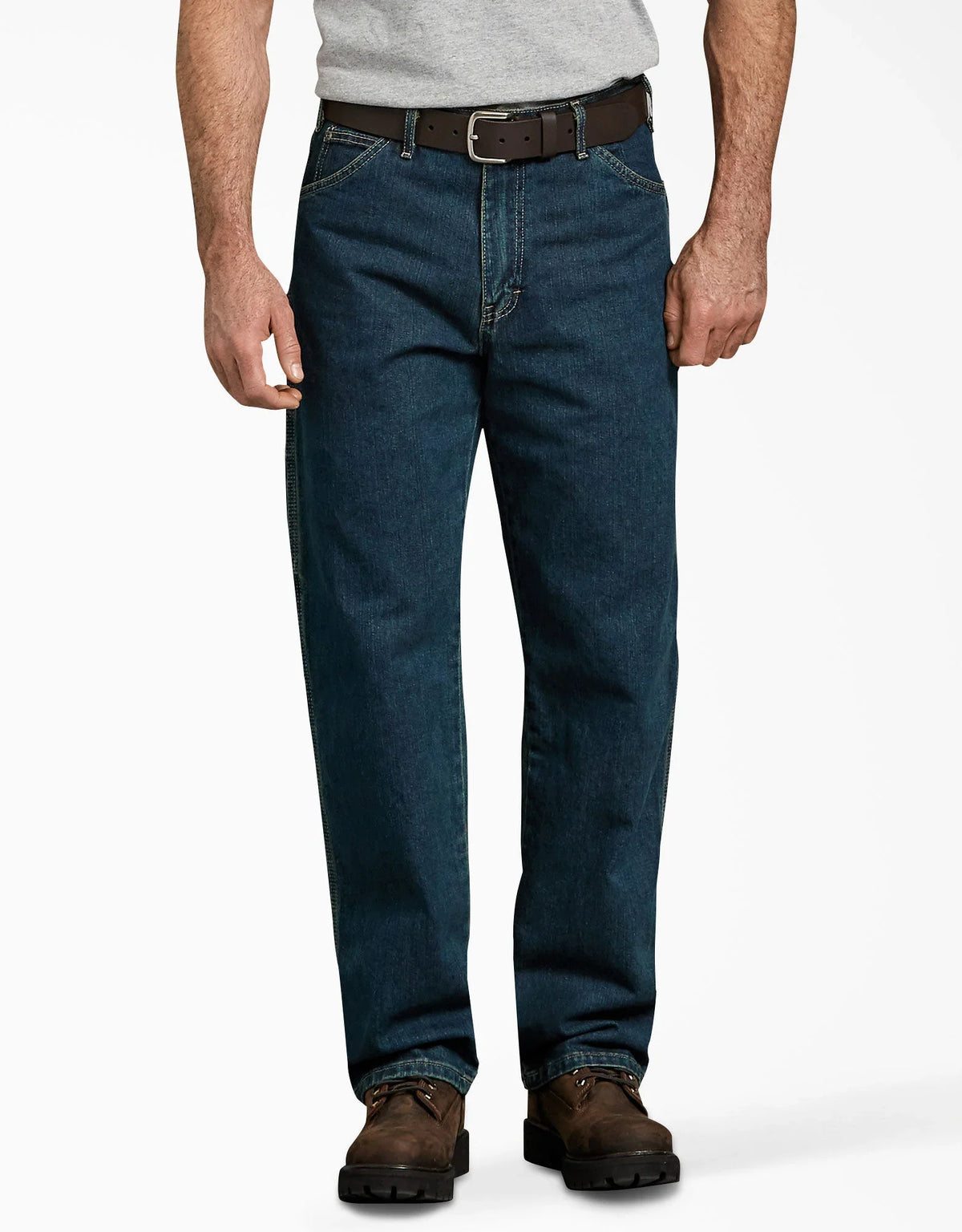 Dickies Men&#39;s Relaxed Fit Carpenter Denim Jean_Tinted Heritage Khaki - Work World - Workwear, Work Boots, Safety Gear