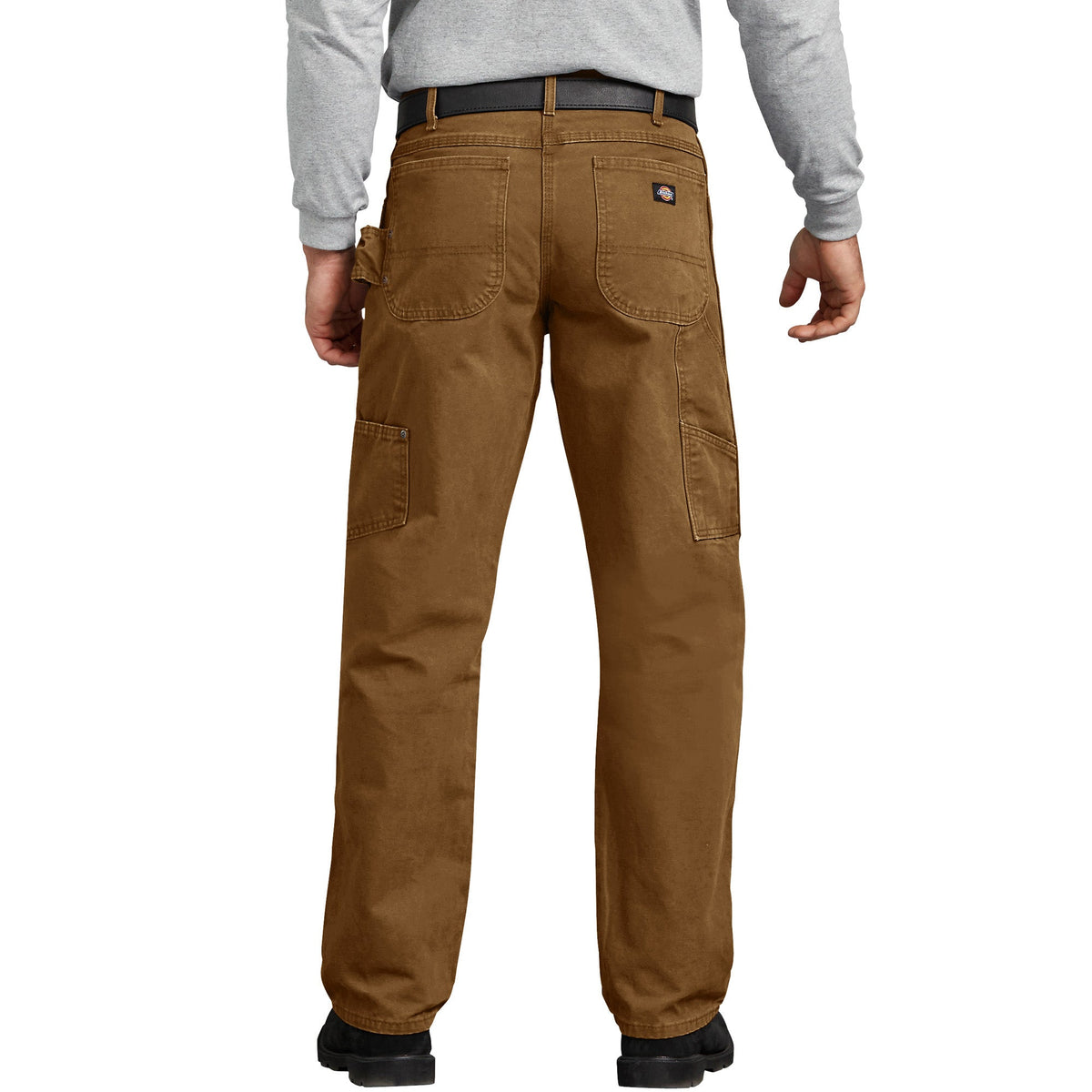 Dickies Men&#39;s Relaxed Fit Straight Leg Carpenter Duck Jean_Rinsed Brown Duck - Work World - Workwear, Work Boots, Safety Gear