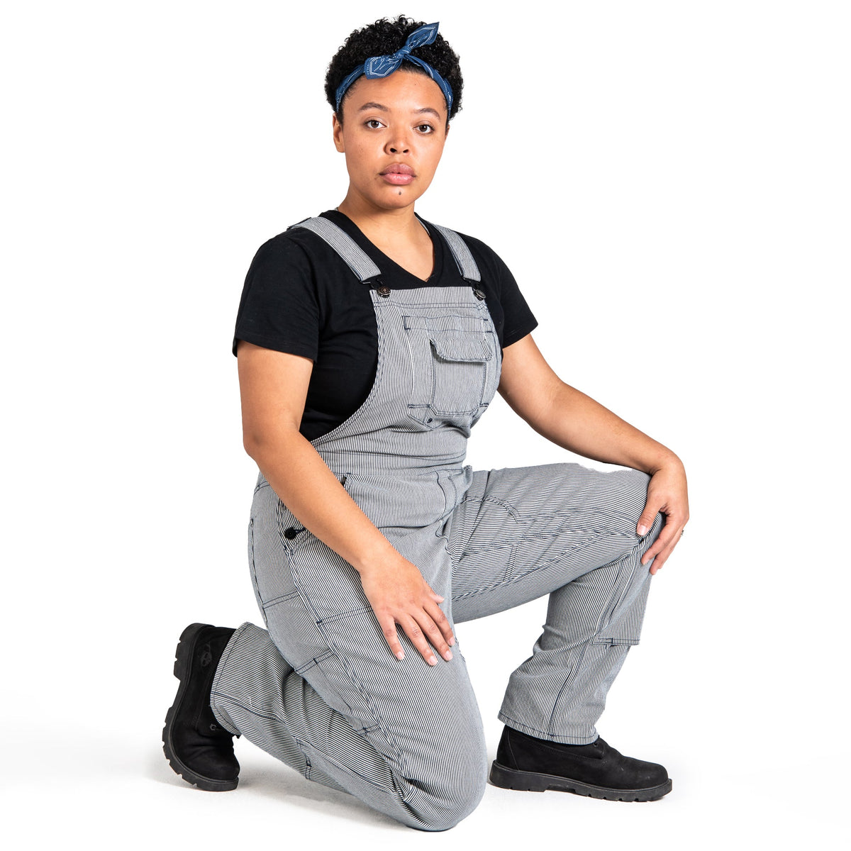 Dovetail Workwear Women&#39;s Freshly Overall_Indigo Stripe - Work World - Workwear, Work Boots, Safety Gear