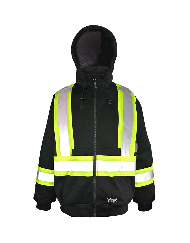 Viking® Men's Full-Zip Hooded Safety Sweatshirt - Work World - Workwear, Work Boots, Safety Gear