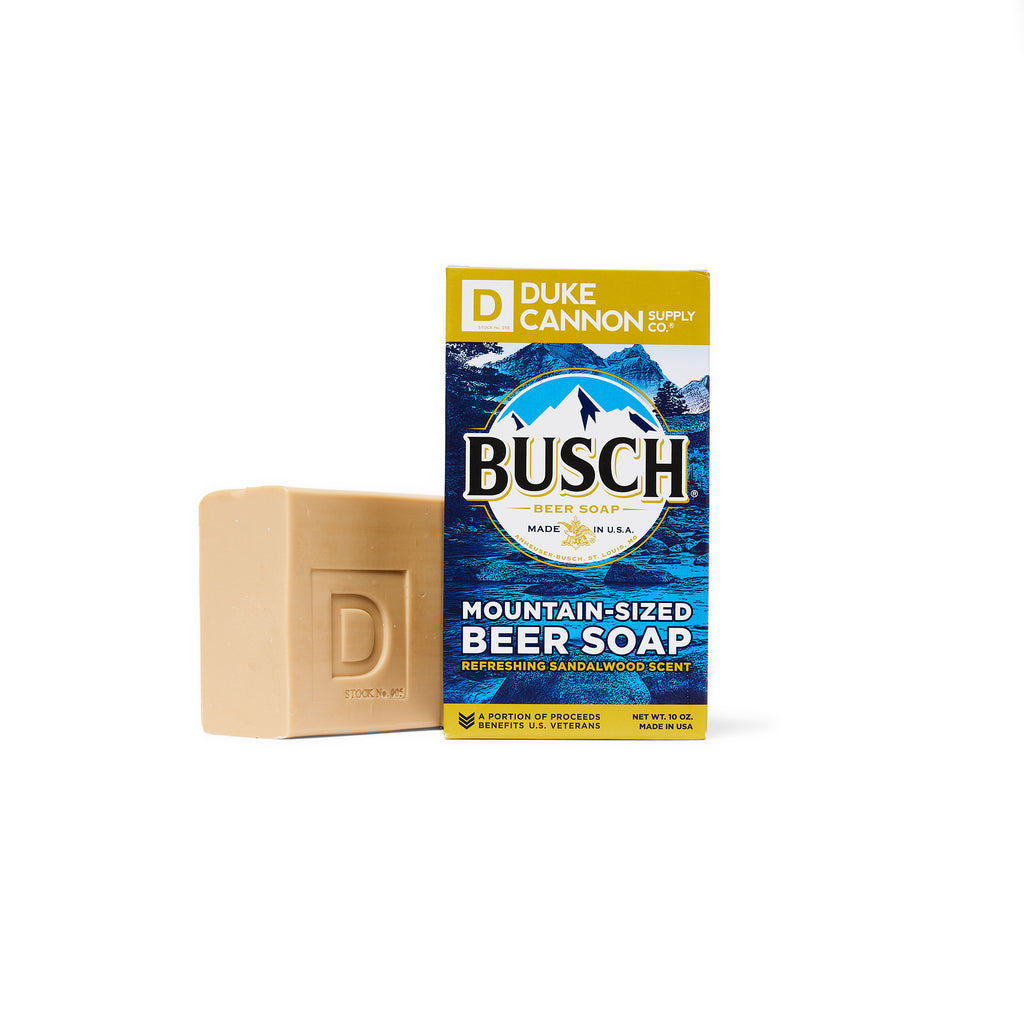 Duke Cannon Supply Co. Busch Beer Soap, Refreshing Sandalwood Scent, Mountain-Sized - 10 oz
