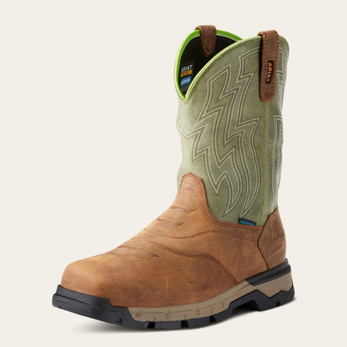 Ariat Men's Rebar Flex Waterproof Comp Toe Western Boot Western Boots Ariat