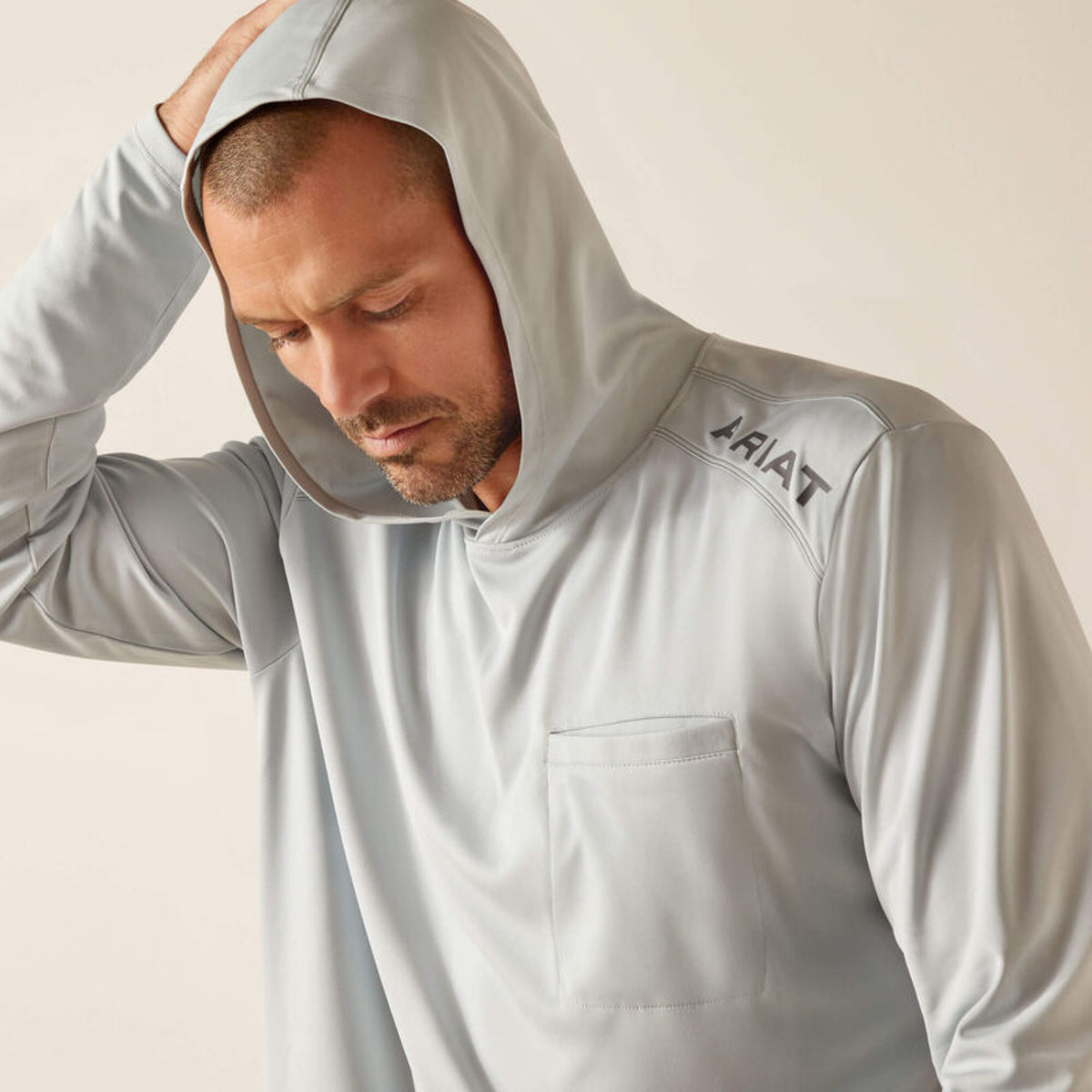 Ariat Men's Rebar Sunblocker Hooded Long Sleeve T-Shirt Long Sleeve T-Shirts Ariat