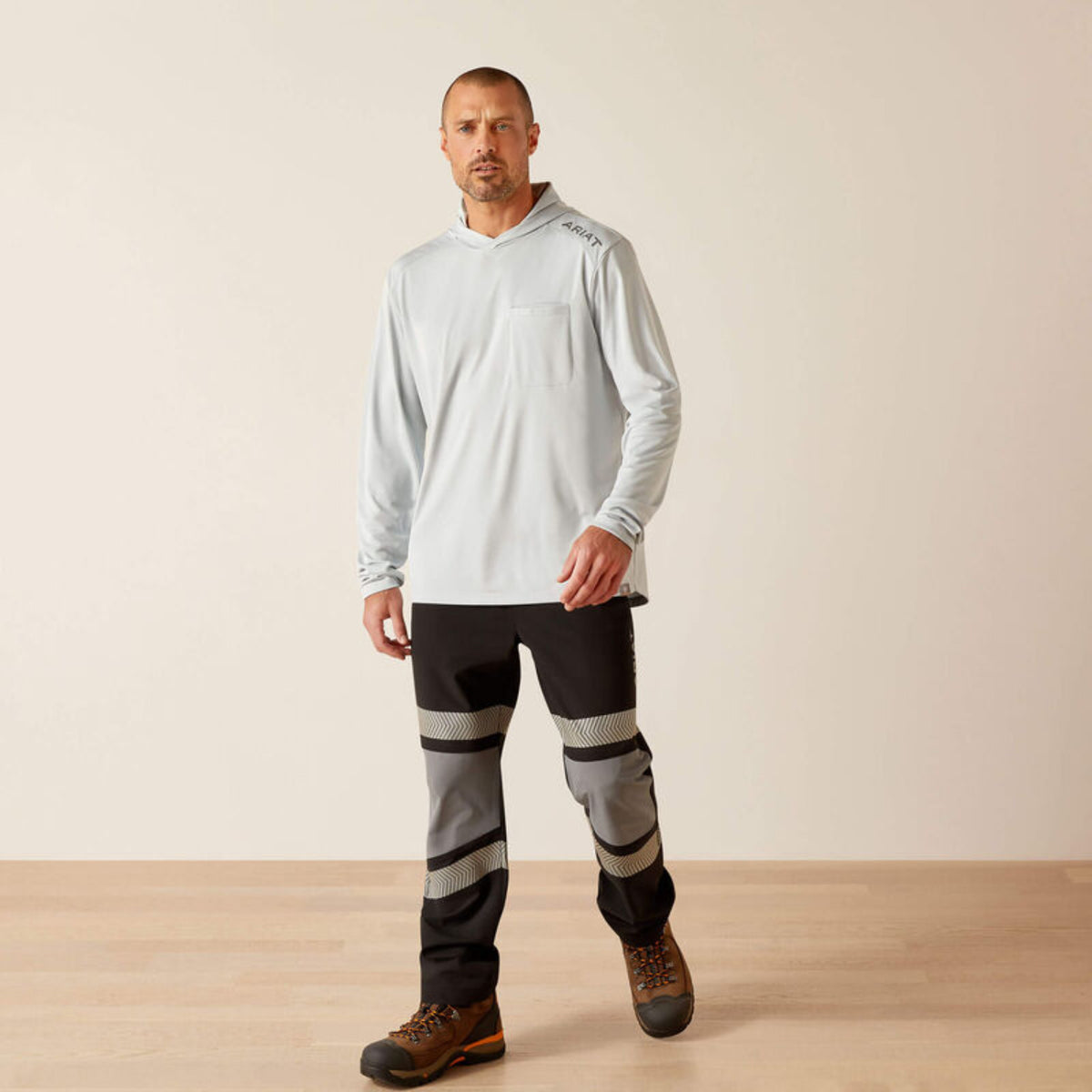 Ariat Men's Rebar Sunblocker Hooded Long Sleeve T-Shirt Long Sleeve T-Shirts Ariat
