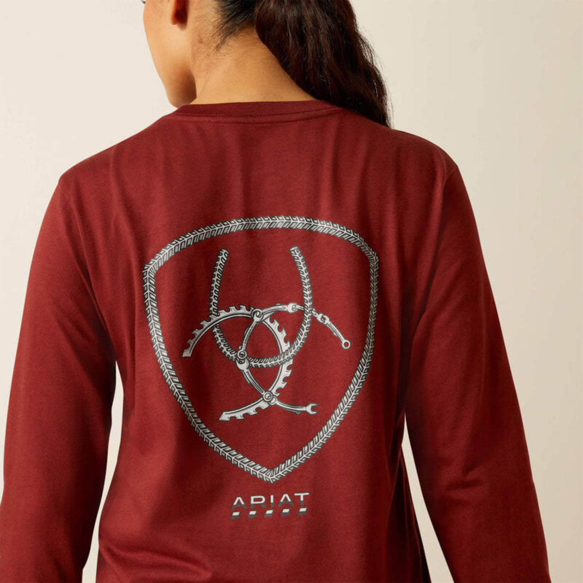 Ariat Women's Rebar CottonStrong Workshop Logo Long Sleeve T-Shirt - Work World - Workwear, Work Boots, Safety Gear