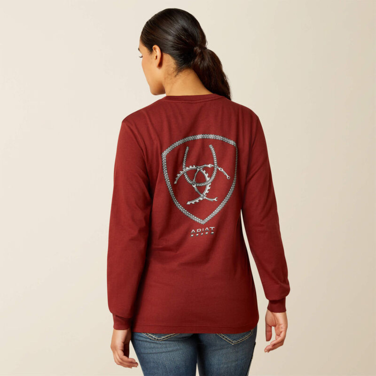 Ariat Women's Rebar CottonStrong Workshop Logo Long Sleeve T-Shirt - Work World - Workwear, Work Boots, Safety Gear
