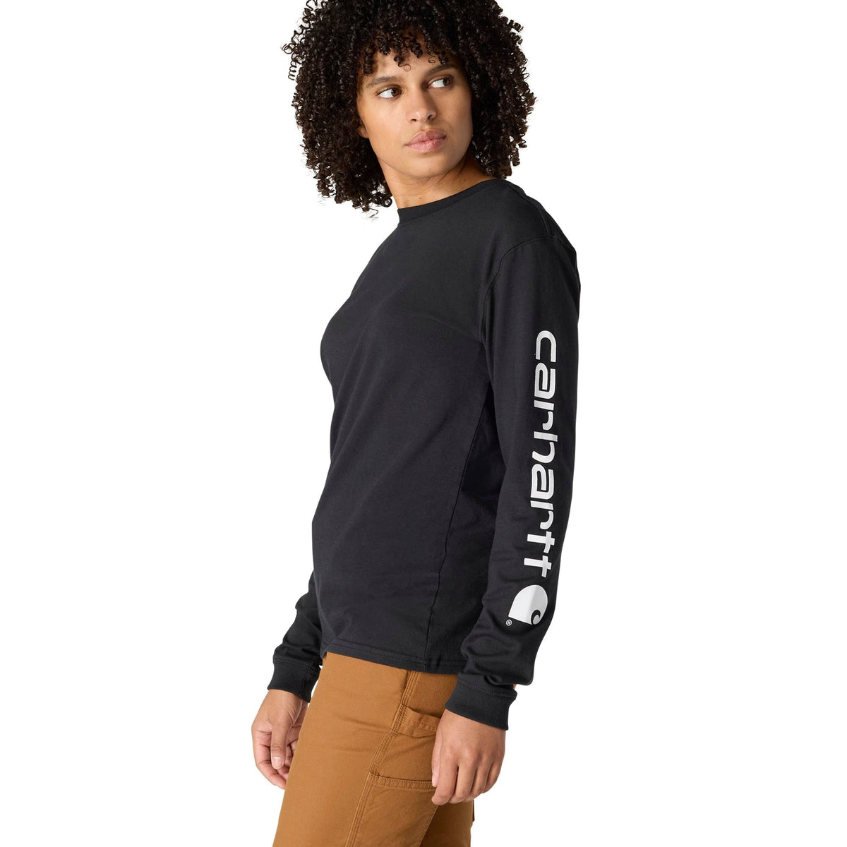 Carhartt Women's Dearborn Loose Logo Long Sleeve T-Shirt Long Sleeve T-Shirts Carhartt