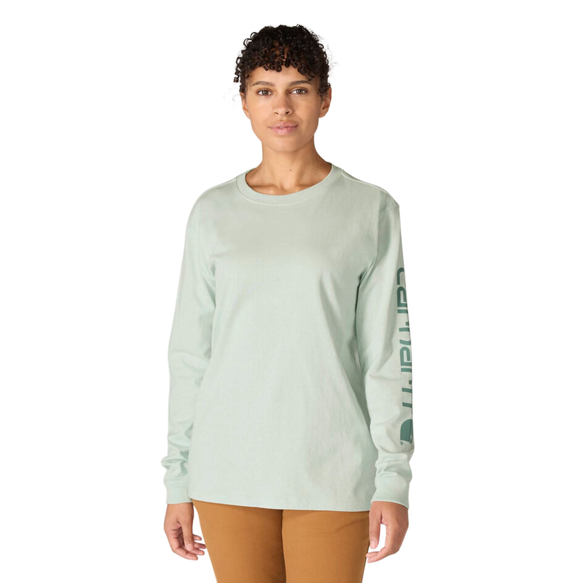 Carhartt Women's Dearborn Loose Logo Long Sleeve T-Shirt Long Sleeve T-Shirts Carhartt