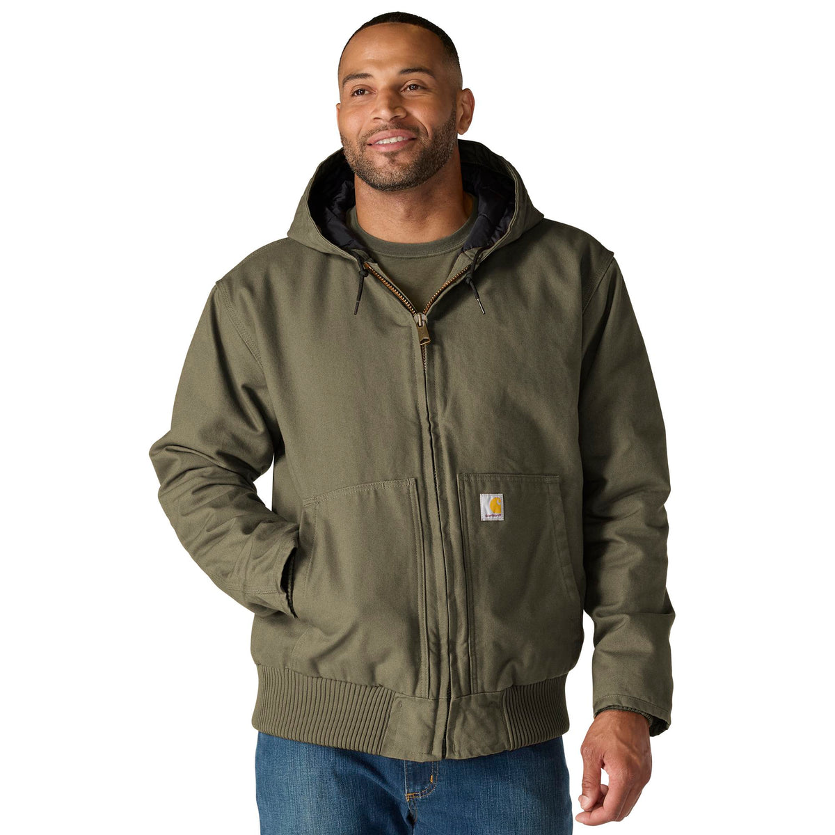 Carhartt Men's Loose Fit Washed Duck Insulated Active Jac-3 Jacket