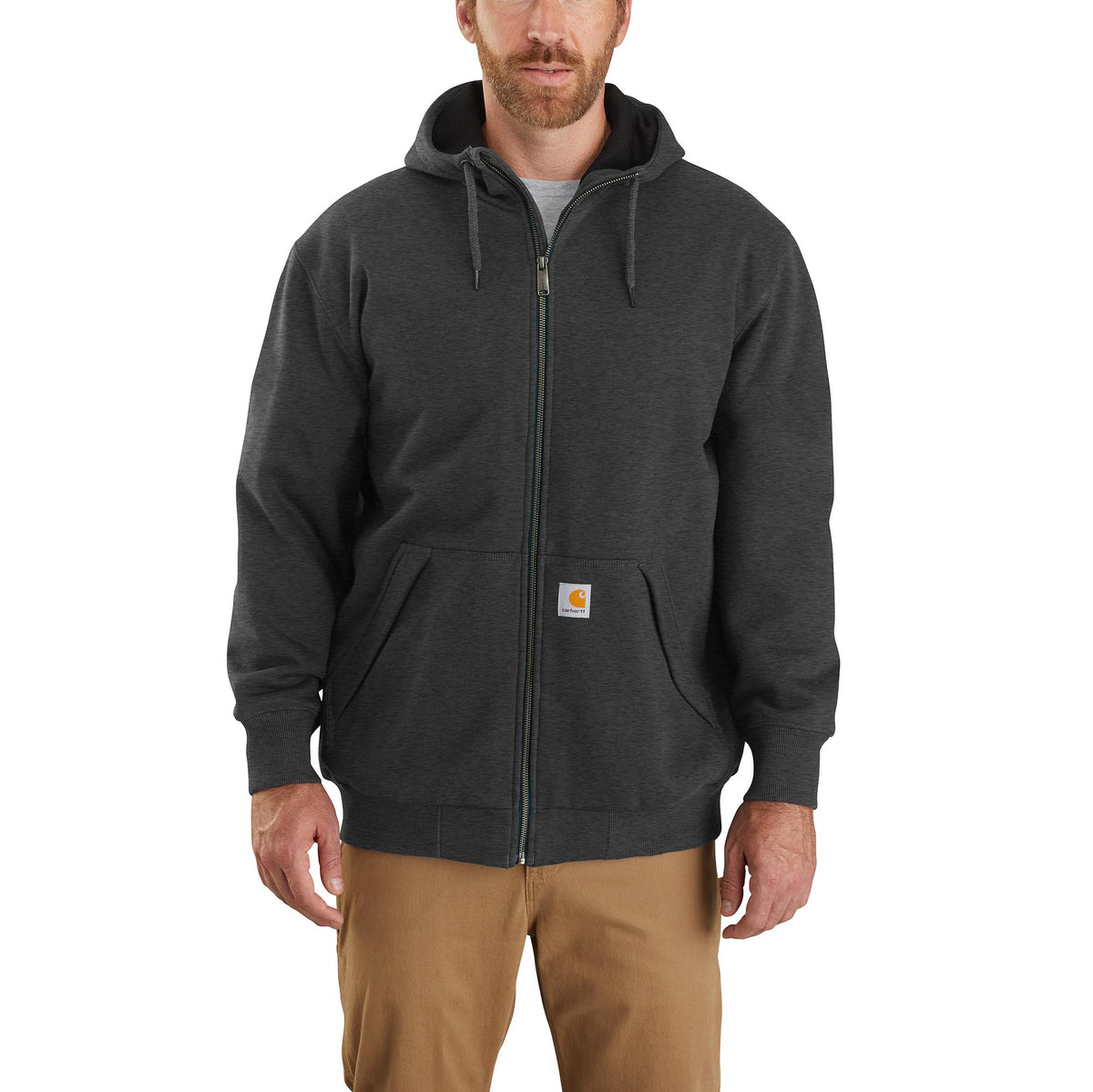 Carhartt Men&#39;s Rain Defender® Loose Fit Thermal Lined Full Zip Sweatshirt - Work World - Workwear, Work Boots, Safety Gear