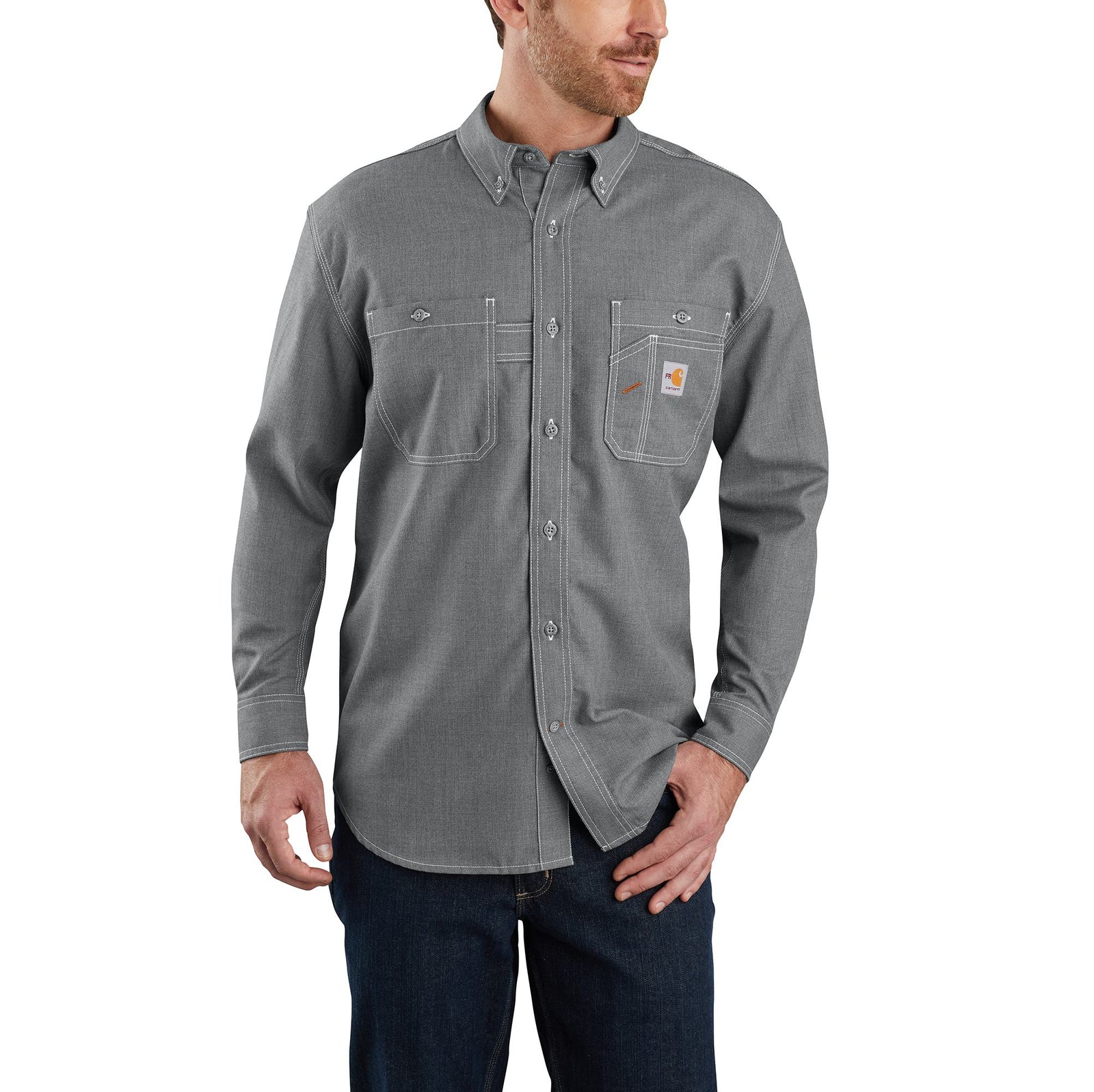 Carhartt Men's Flame Resistant Force® Lightweight Work Shirt - Work World - Workwear, Work Boots, Safety Gear