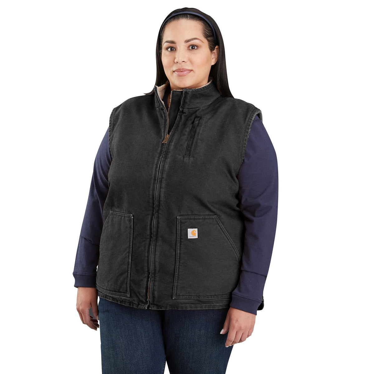Carhartt Women's Washed Duck Mock Neck Vest - Work World - Workwear, Work Boots, Safety Gear