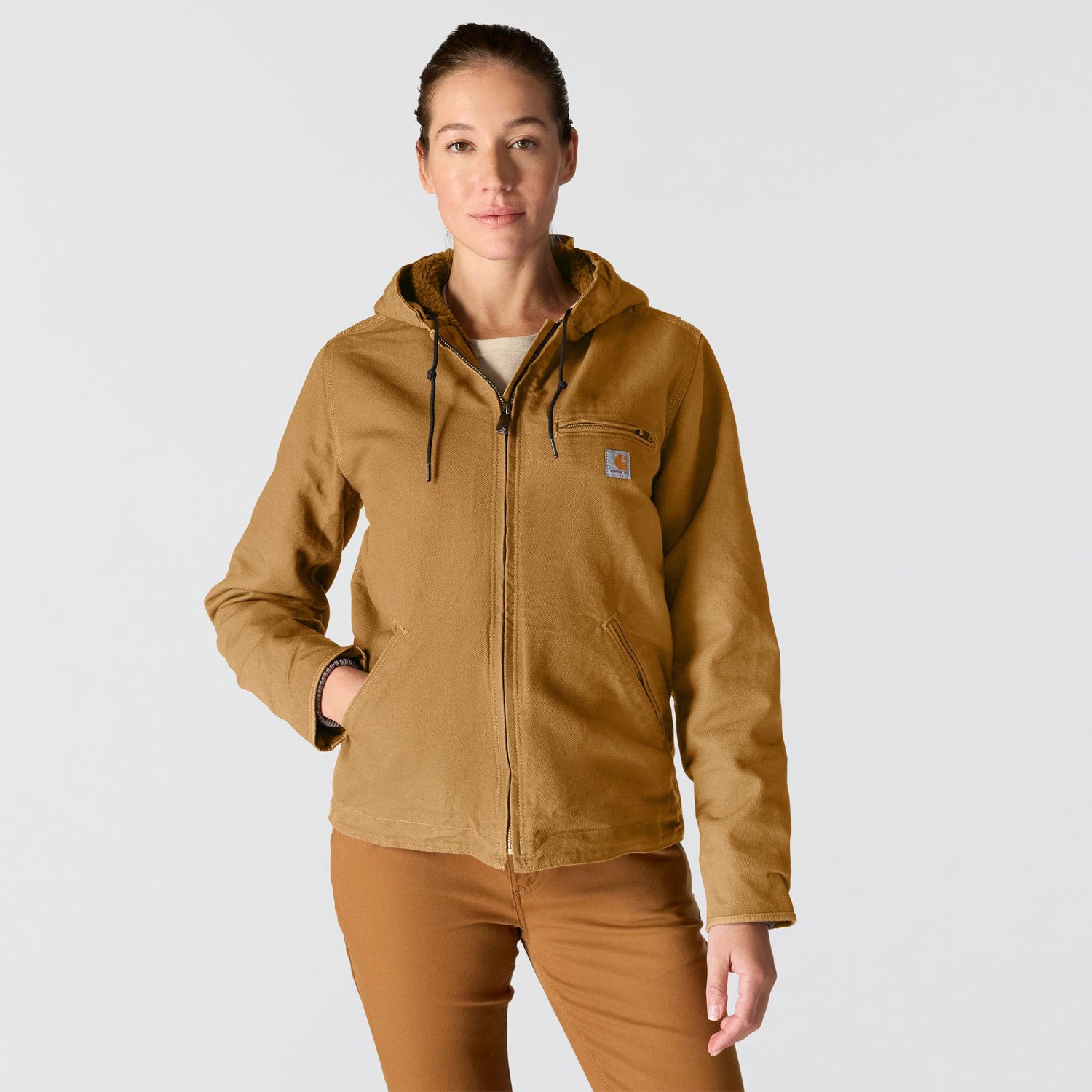 Carhartt Women's Washed Duck Sherpa Jacket - Work World - Workwear, Work Boots, Safety Gear