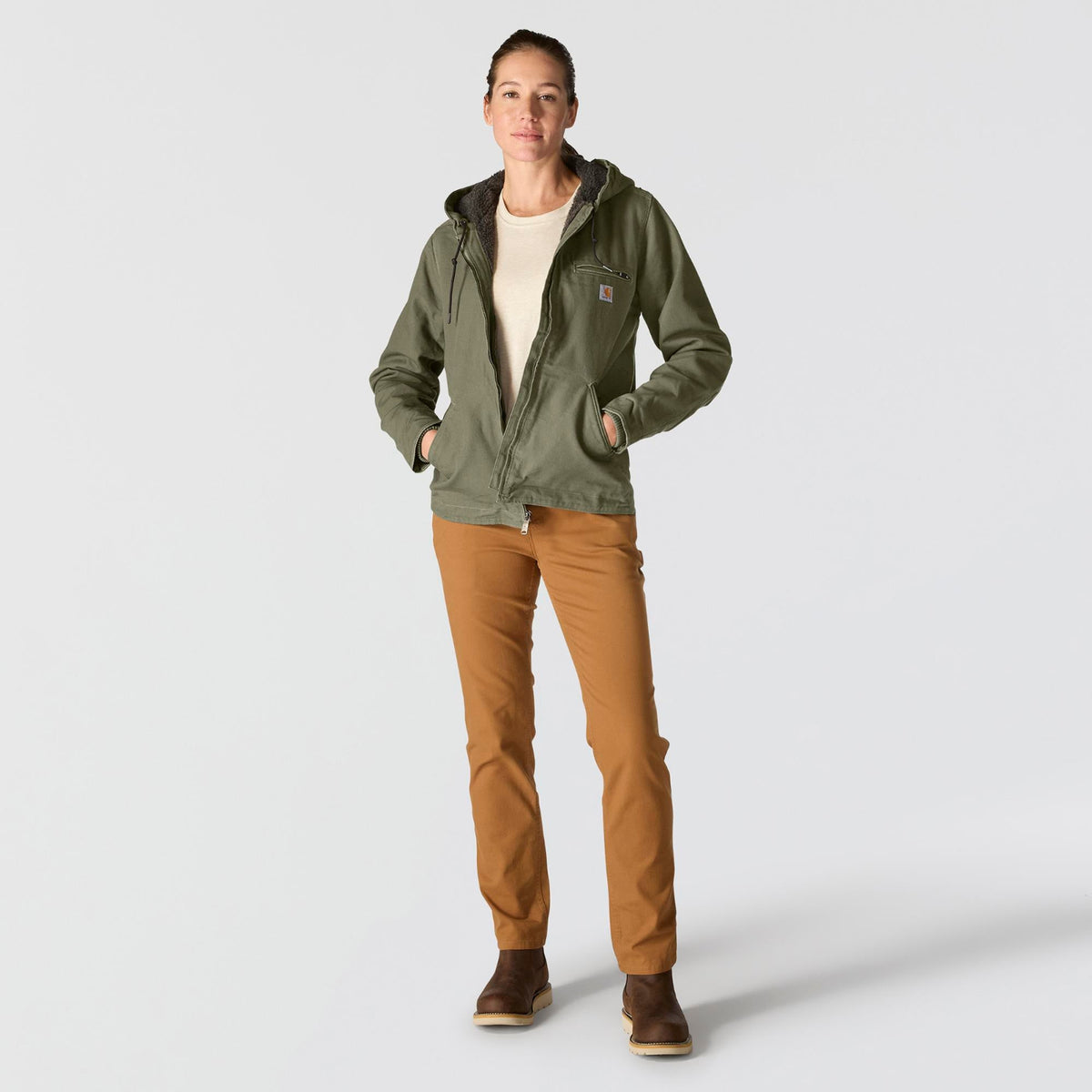 Carhartt Women's Washed Duck Sherpa Jacket - Work World - Workwear, Work Boots, Safety Gear