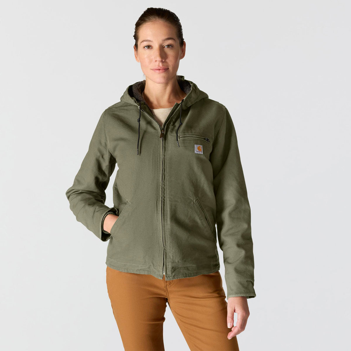 Carhartt Women's Washed Duck Sherpa Jacket - Work World - Workwear, Work Boots, Safety Gear