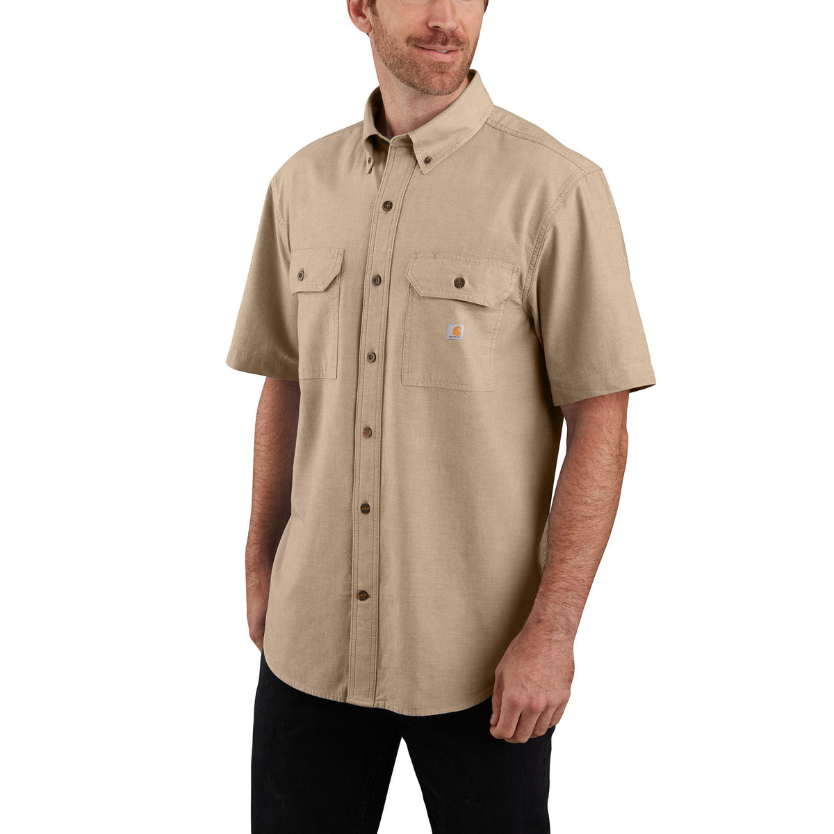 Carhartt Men's Loose Fit Midweight Chambray Short Sleeve Shirt - Work World - Workwear, Work Boots, Safety Gear