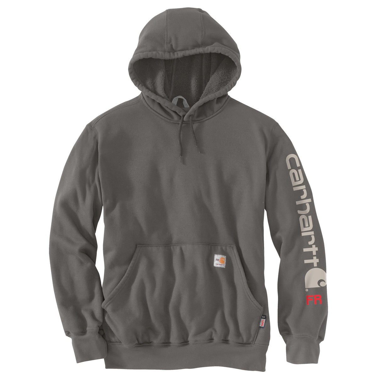 Carhartt Men's Flame Resistant Force® Relaxed Fit Hoodie Sweatshirts & Hoodies Carhartt Mud Gray 2XL Reg