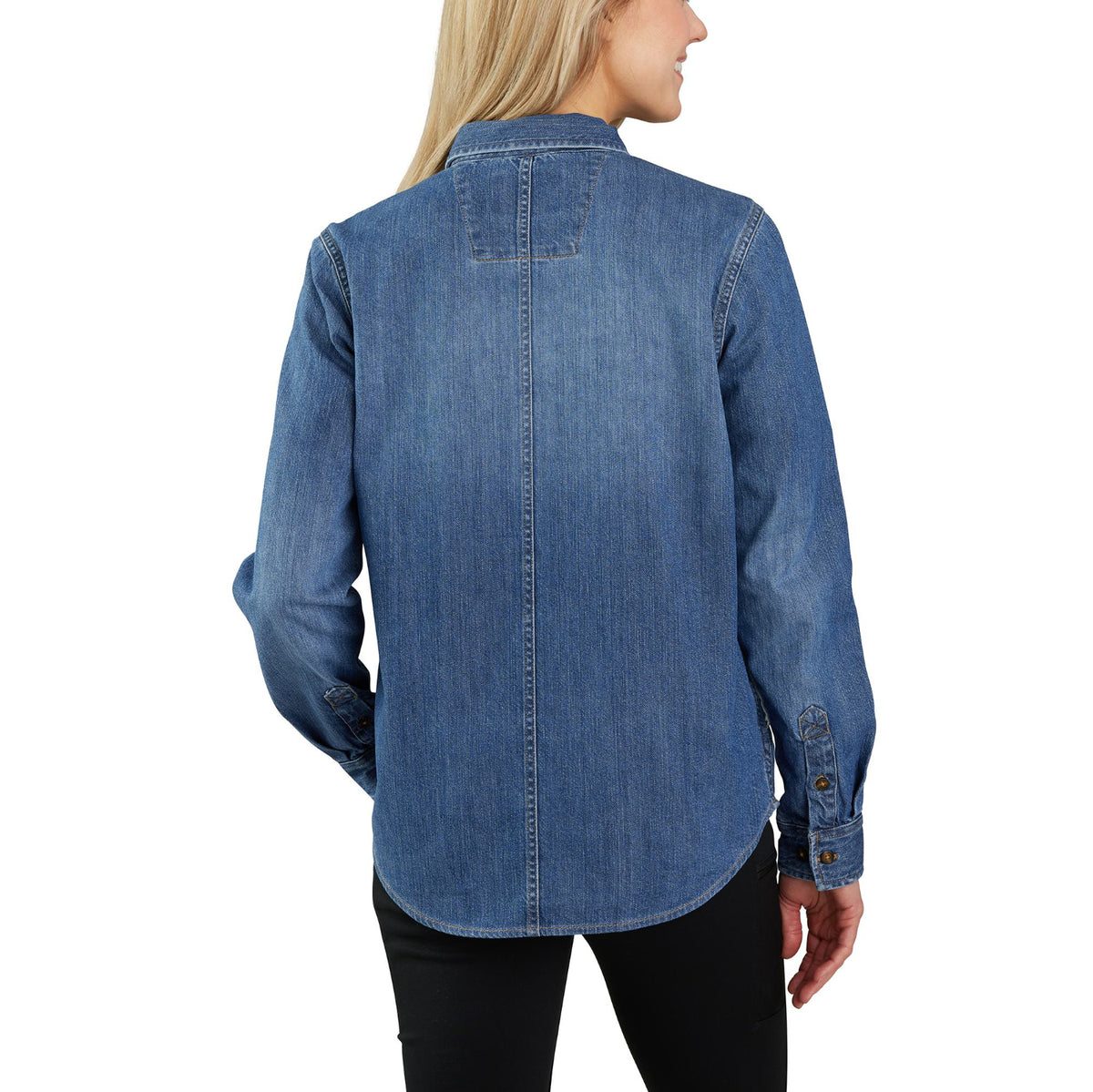 Carhartt Women's Relaxed Fit Denim Long Sleeve Work shirt - Work World - Workwear, Work Boots, Safety Gear