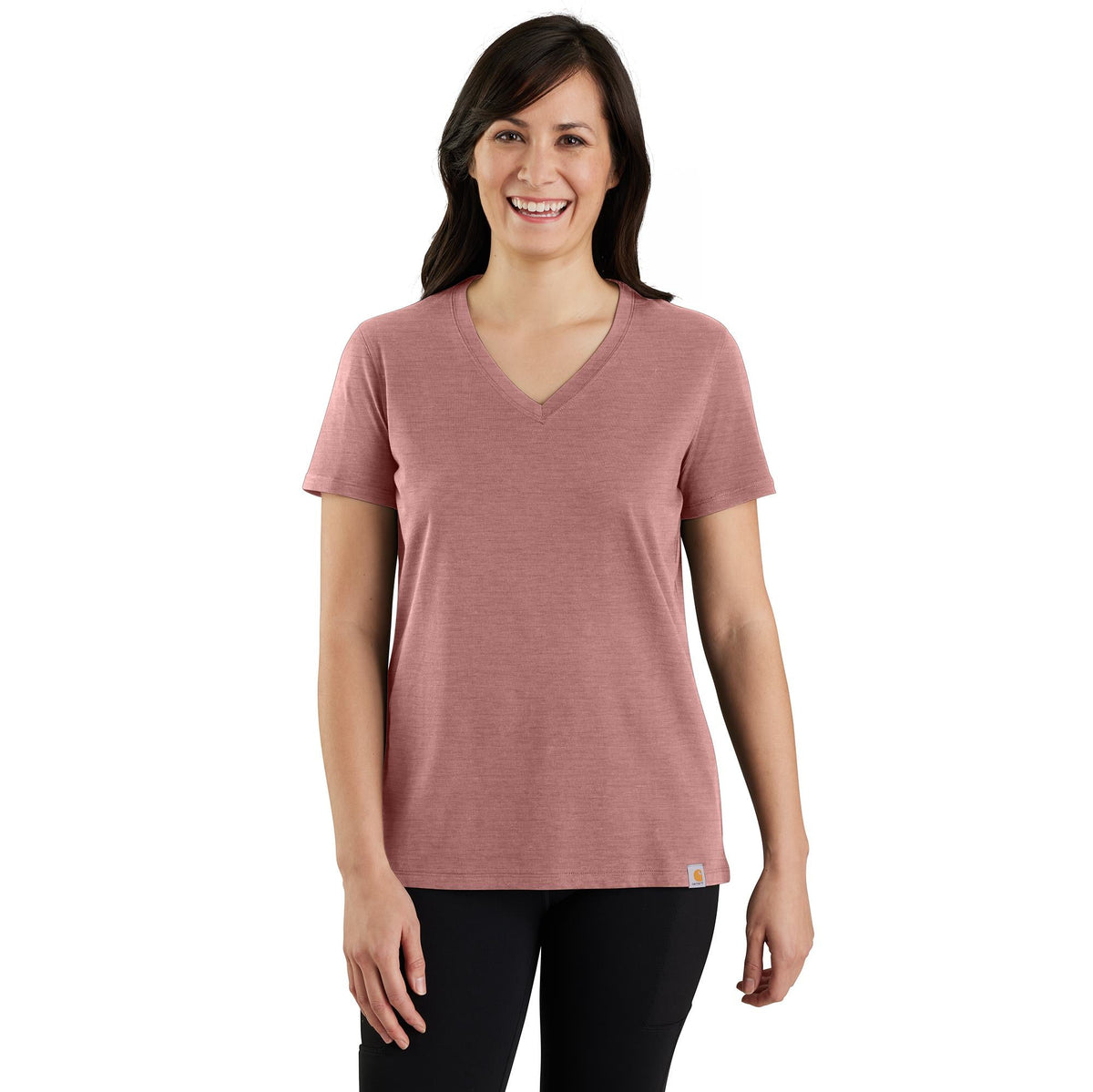Carhartt Women's TENCEL Relaxed Fit Short Sleeve V-Neck T-Shirt T-Shirts Carhartt