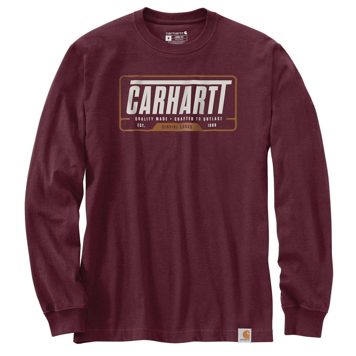 Carhartt Men's Loose Fit Heavyweight Outlast Long Sleeve T-Shirt Long Sleeve T-Shirts Carhartt Port 2XL Reg