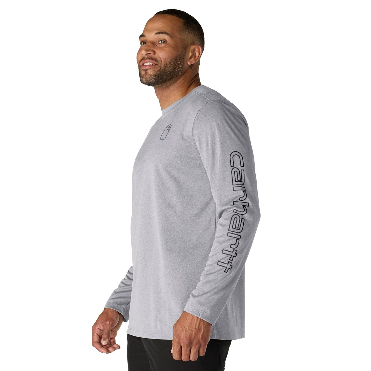 Carhartt Men's Force Sun Defender Lightweight Long Sleeve Logo T-Shirt Long Sleeve T-Shirts Carhartt