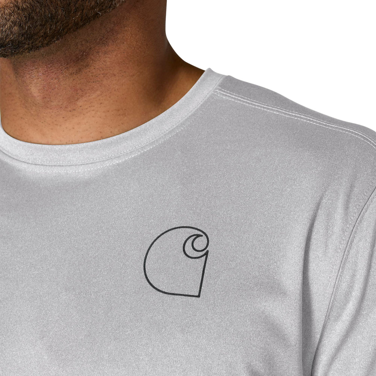 Carhartt Men's Force Sun Defender Lightweight Long Sleeve Logo T-Shirt Long Sleeve T-Shirts Carhartt