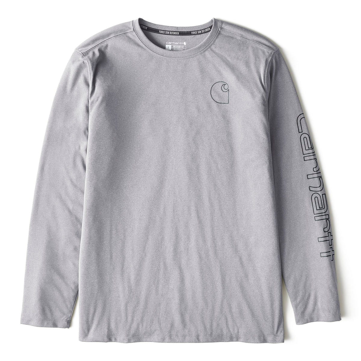 Carhartt Men's Force Sun Defender Lightweight Long Sleeve Logo T-Shirt Long Sleeve T-Shirts Carhartt
