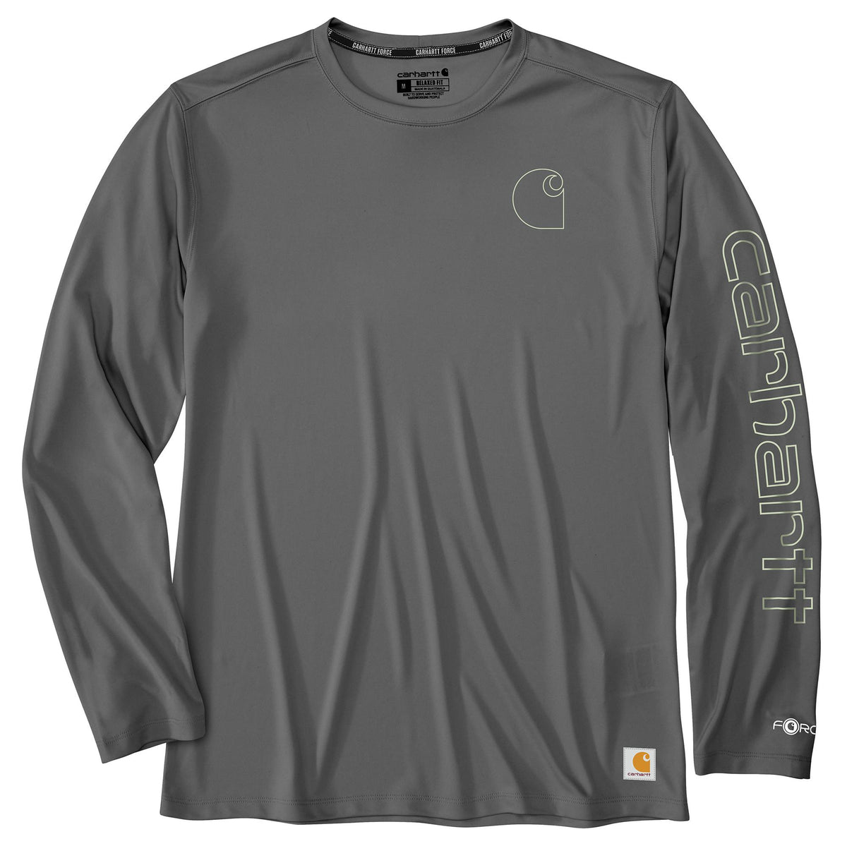 Carhartt Men's Force Sun Defender Lightweight Long Sleeve Logo T-Shirt - Work World - Workwear, Work Boots, Safety Gear