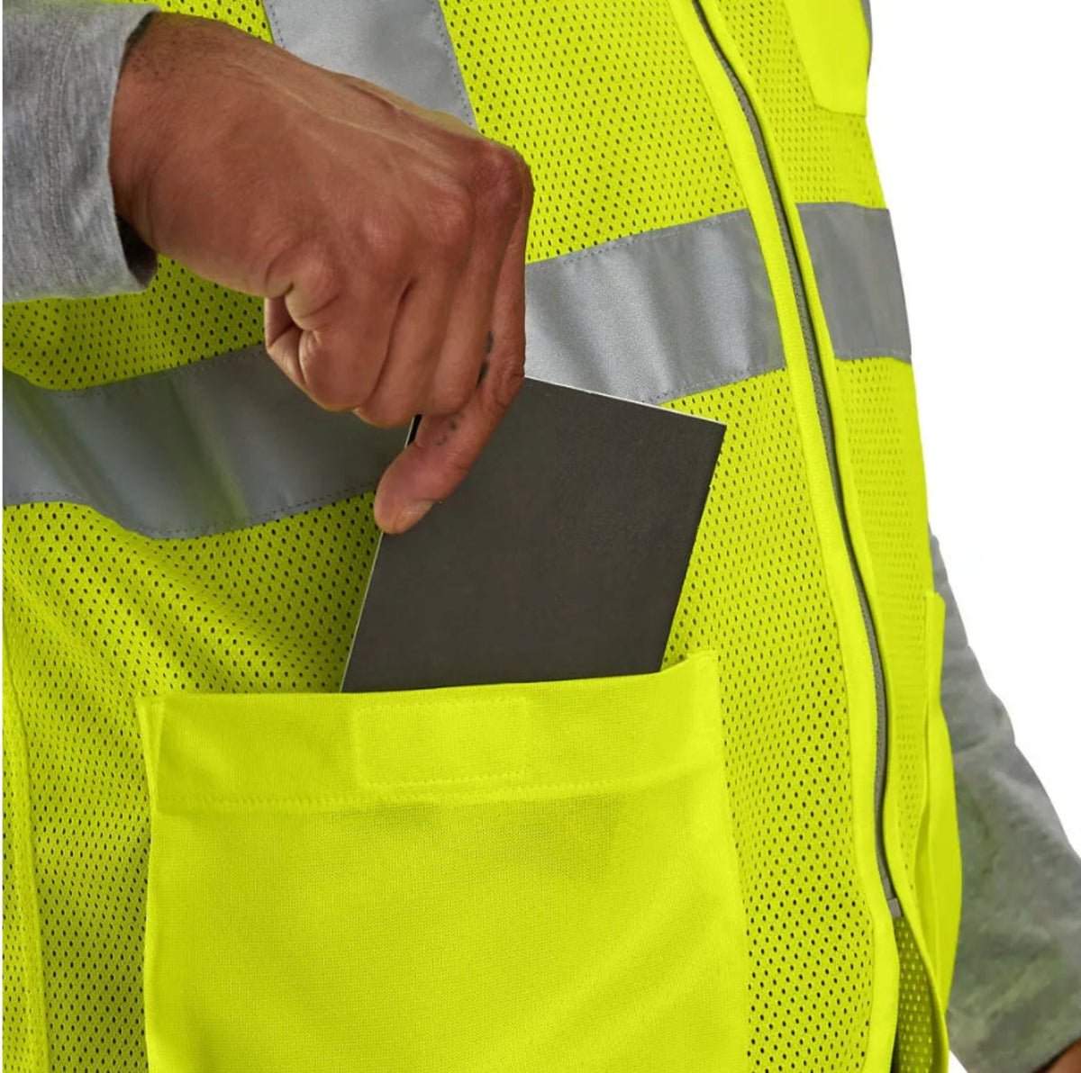 Carhartt Men's C2 Hi-Vis Mesh Multi-Pocket Zip Safety Vest Vests Carhartt