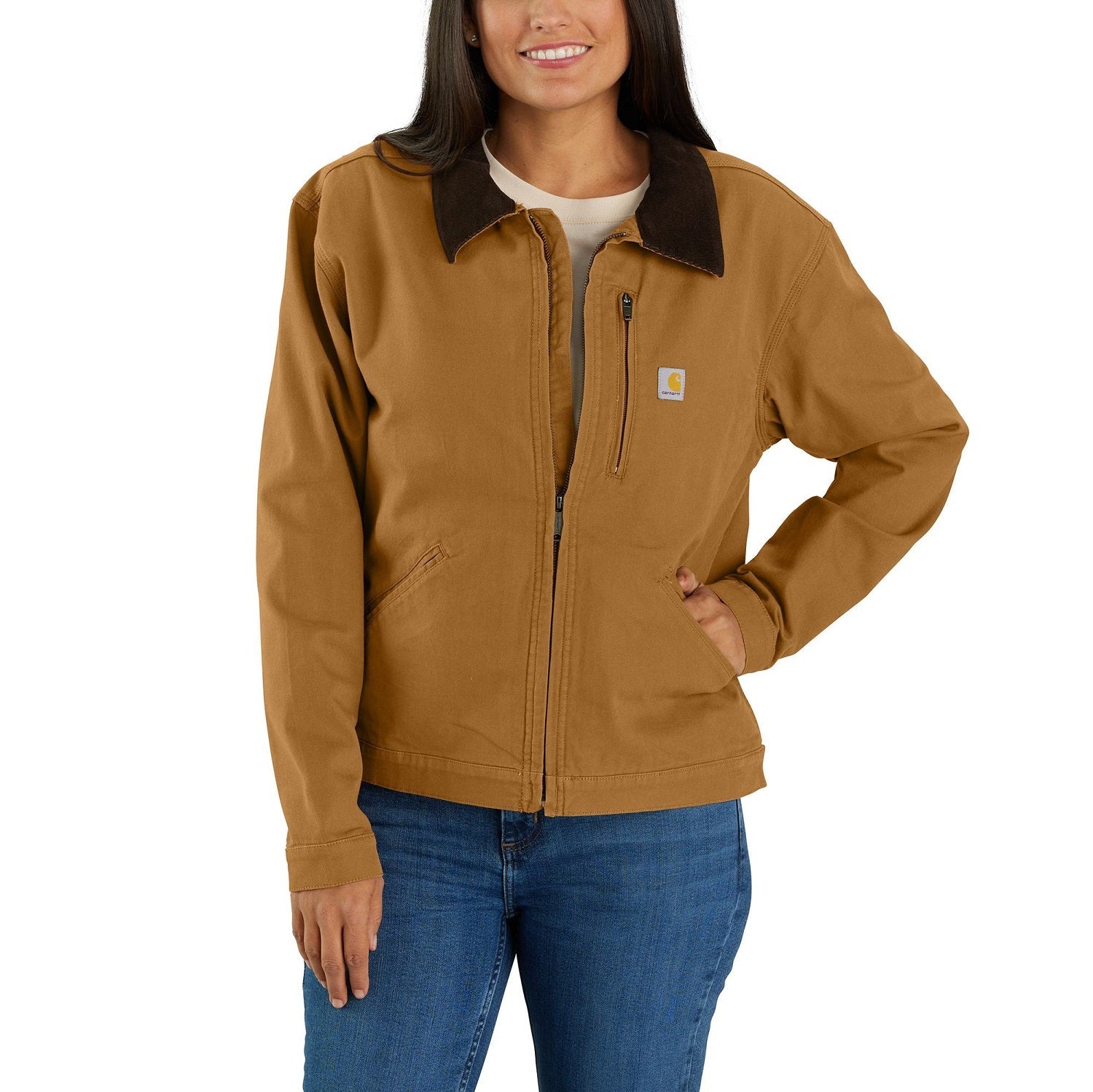 Carhartt Women's Re-Engineered Rugged Flex® Loose Fit Canvas Detroit Jacket - Work World - Workwear, Work Boots, Safety Gear