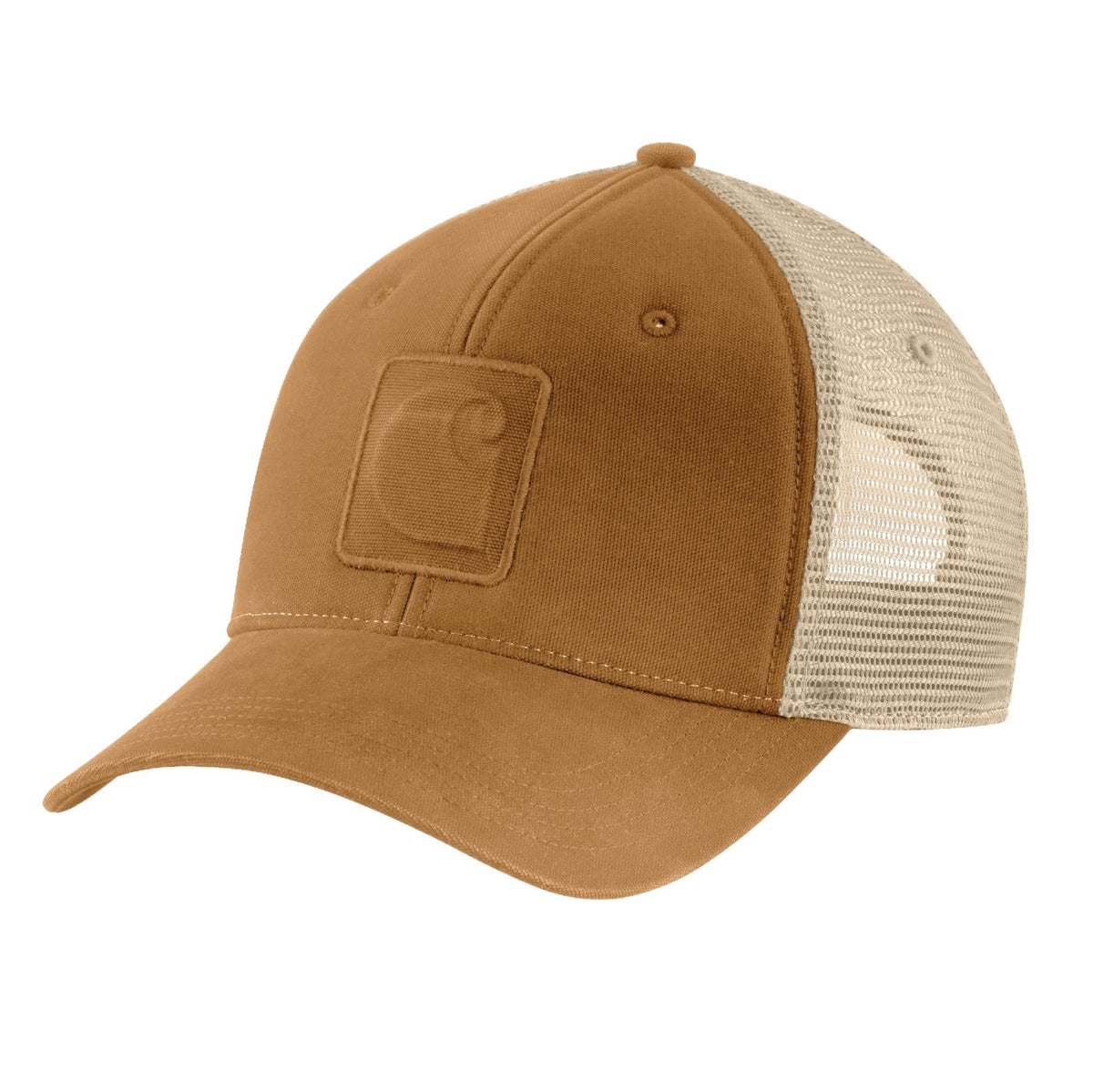 Carhartt Men's Canvas Snapback Meshback "C" Logo Cap - Work World - Workwear, Work Boots, Safety Gear