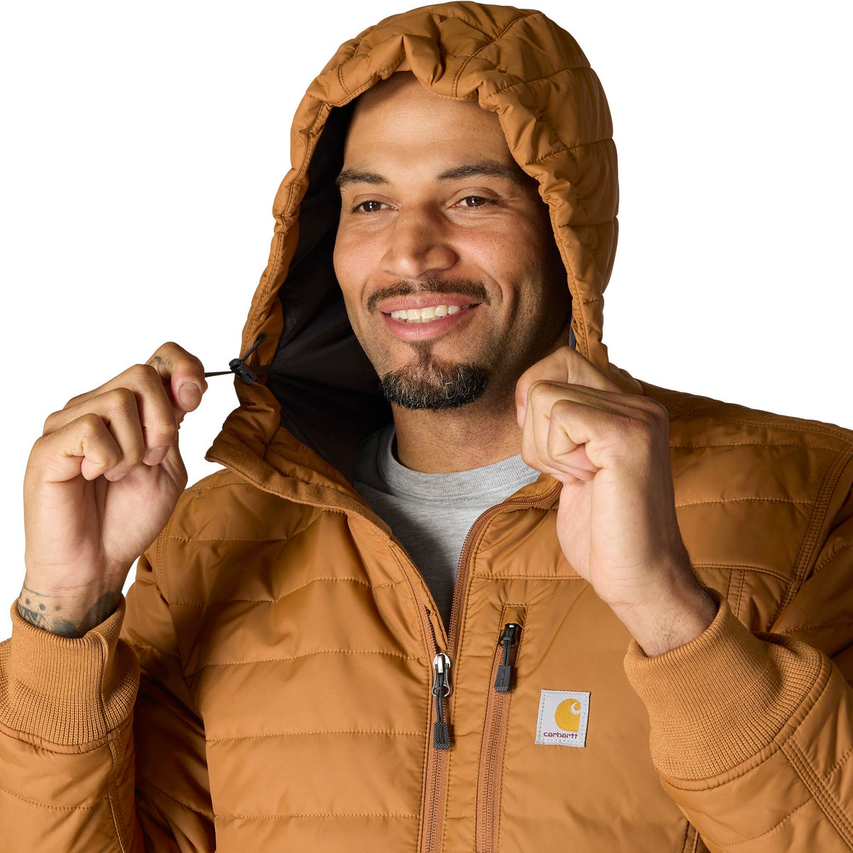 Carhartt Men's Rain Defender Relaxed Fit Lightweight Insulated Hooded Jacket