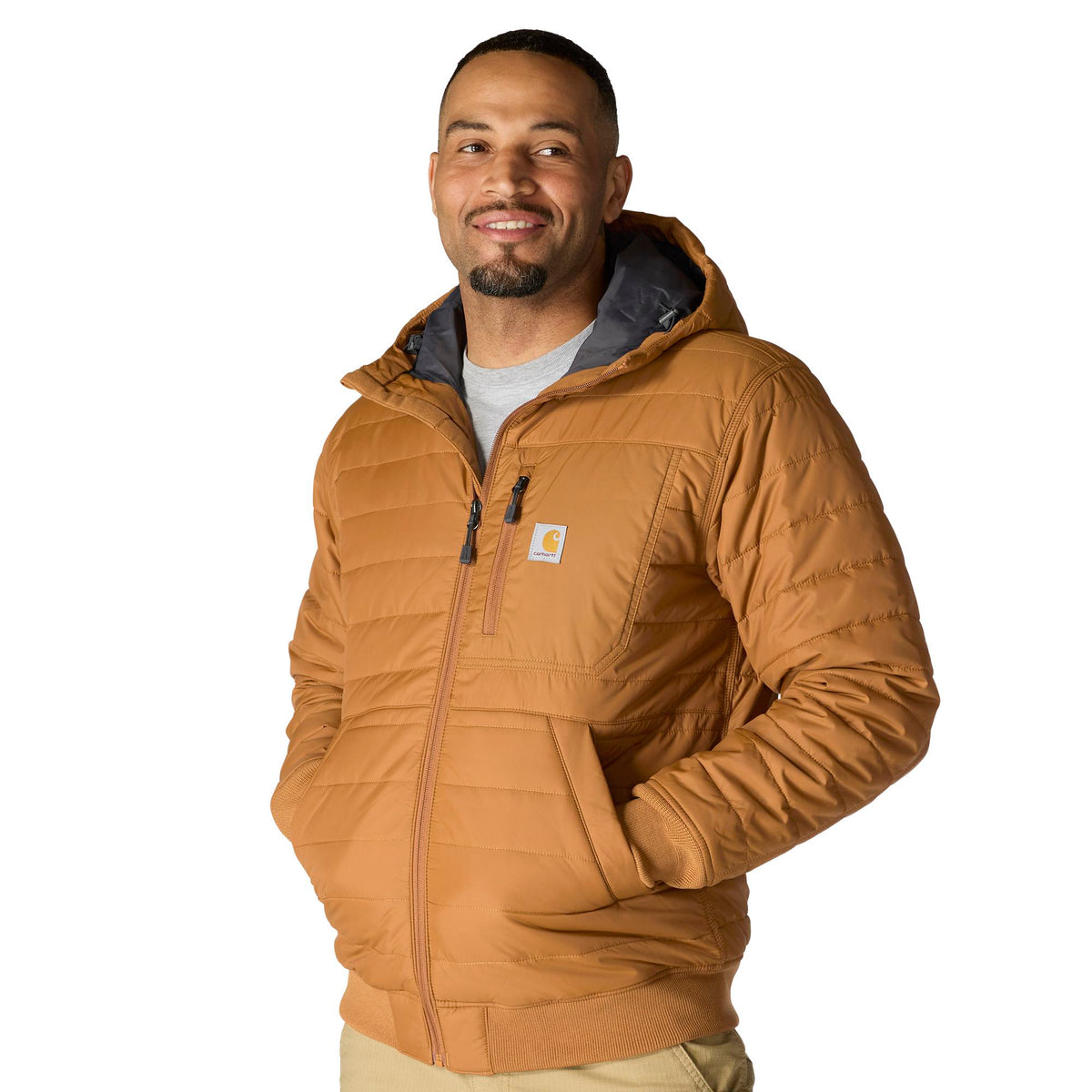 Carhartt Men's Rain Defender Relaxed Fit Lightweight Insulated Hooded Jacket