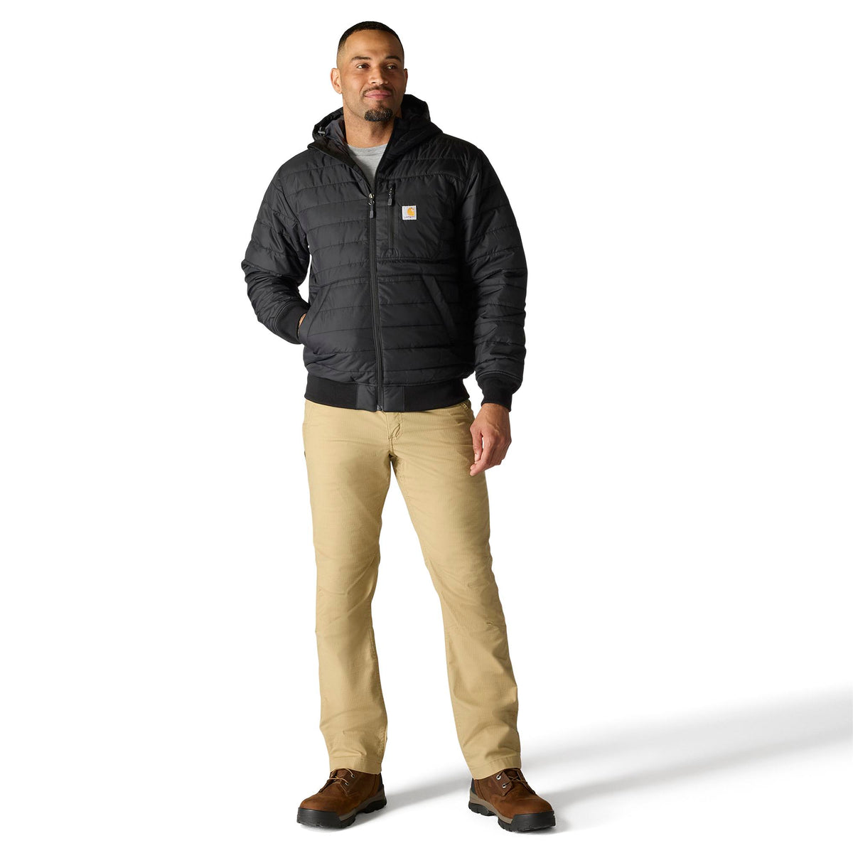 Carhartt Men's Rain Defender Relaxed Fit Lightweight Insulated Hooded Jacket