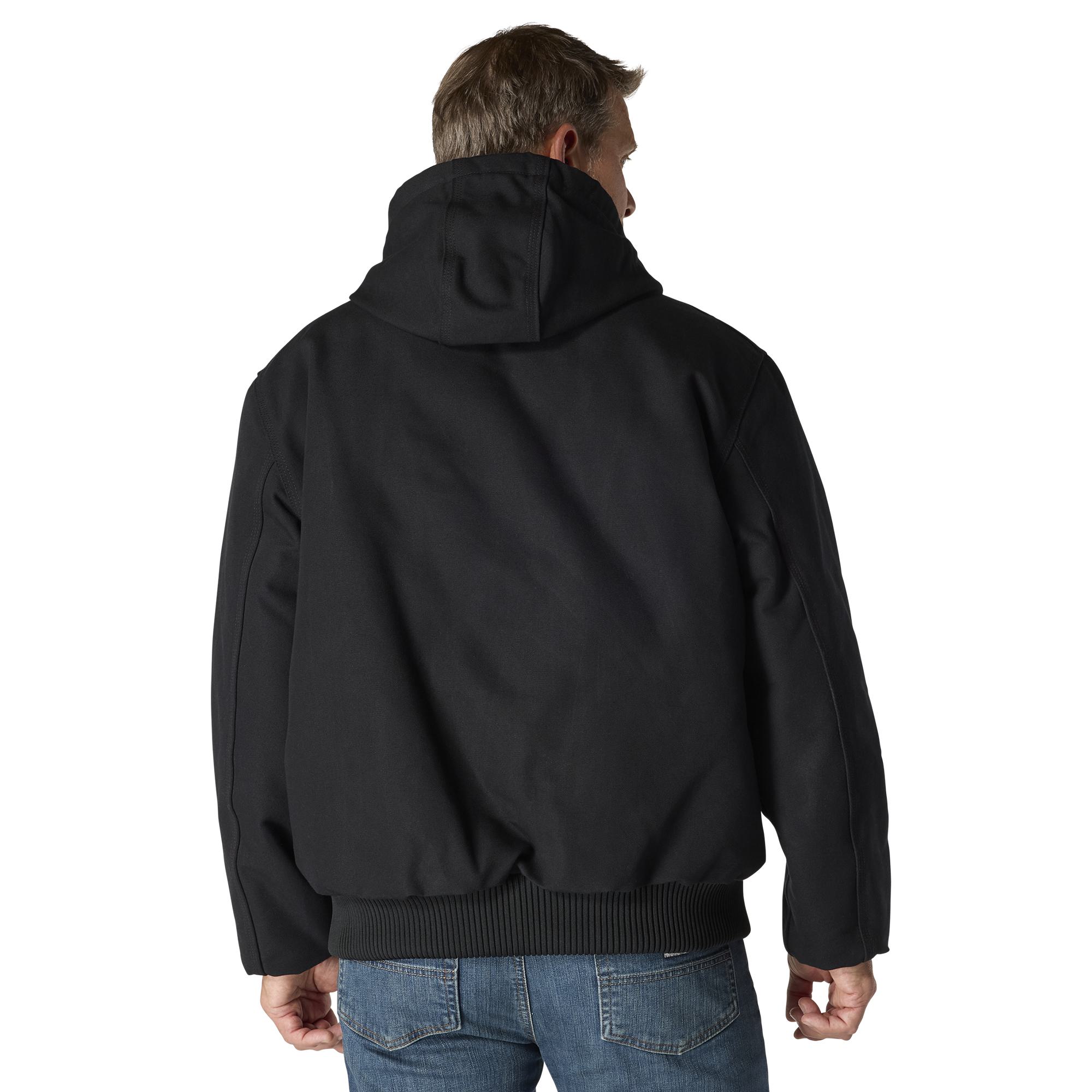 Carhartt Men's Flannel Lined Firm Duck Zip Hooded Active Jacket