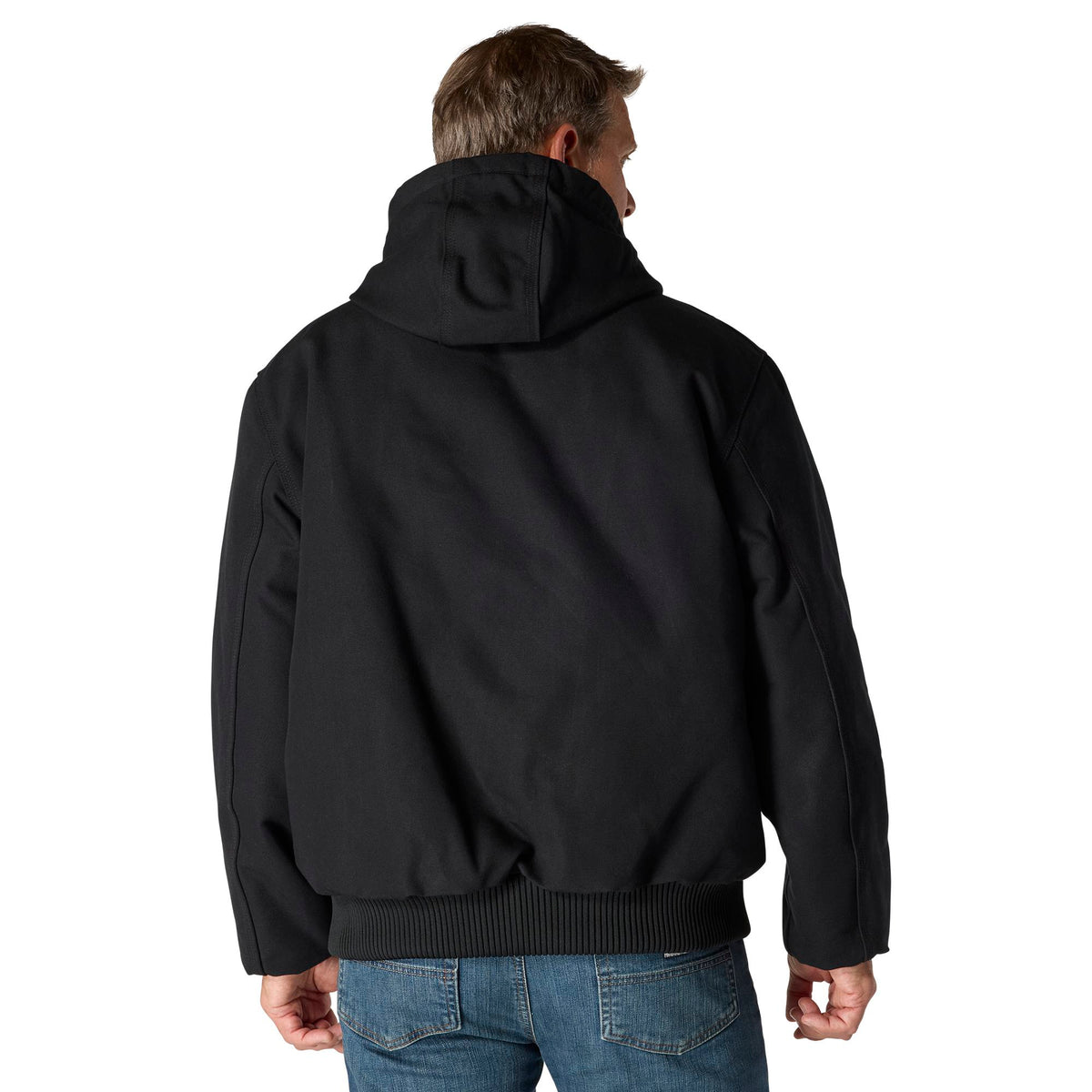 Carhartt Men's Flannel Lined Firm Duck Zip Hooded Active Jacket Jackets & Coats Carhartt