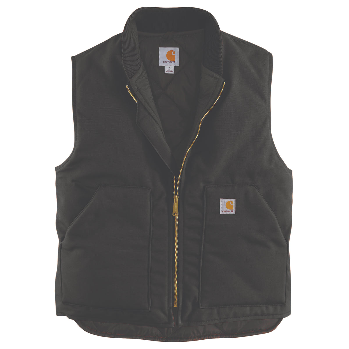 Carhartt Men's V01 Relaxed Fit Firm Duck Insulated Zip Vest - Work World - Workwear, Work Boots, Safety Gear