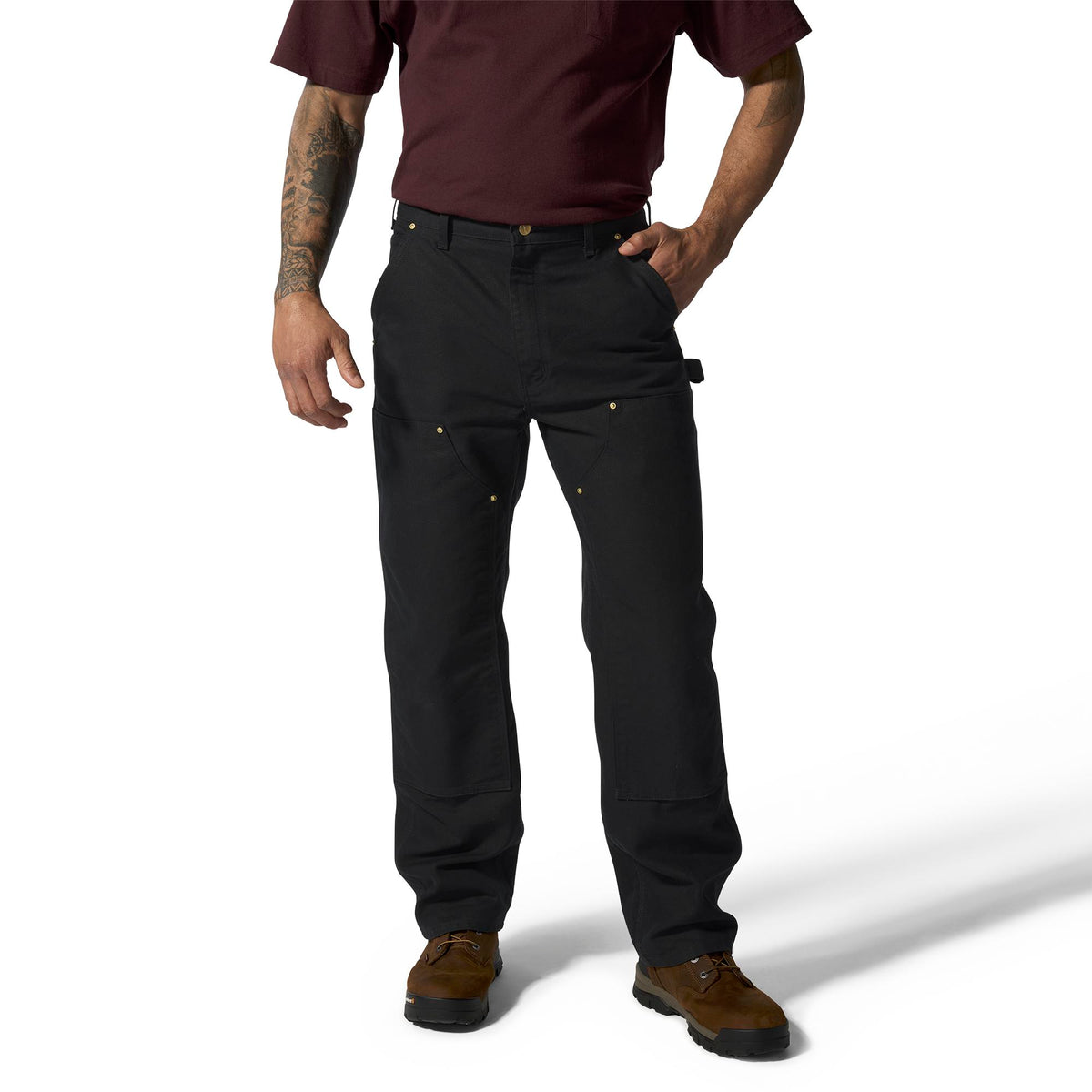 Carhartt Men's Loose Fit Firm Duck Double-Front Utility Work Pant Pants Carhartt Black 28 30 Inseam